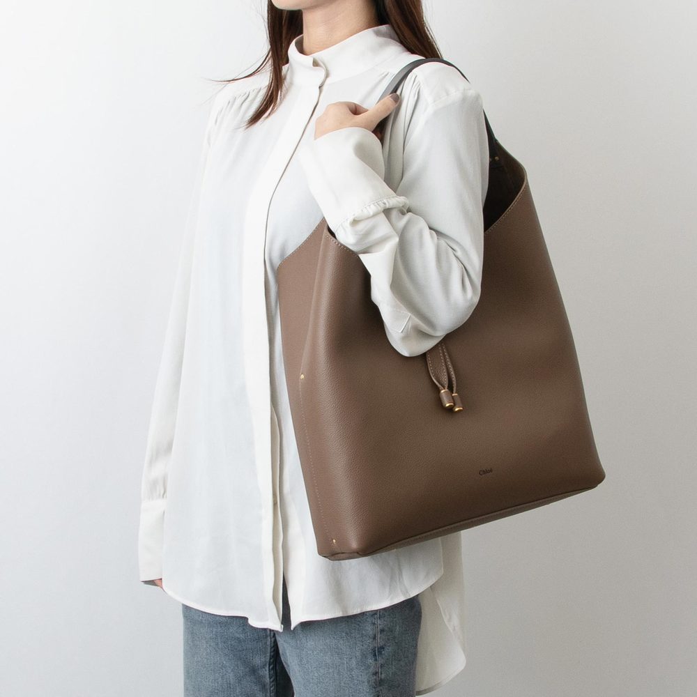Chloe Hobo Marcie Leather Bag Black